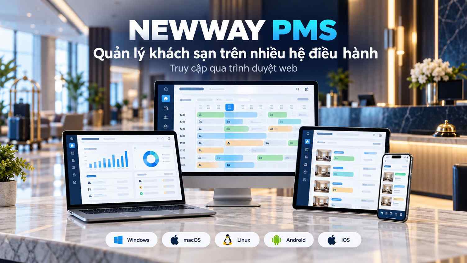 Newway PMS trên nhiều hệ điều hành