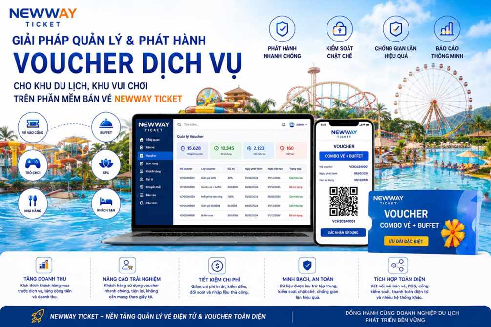 Giải pháp quản lý và phát hành Voucher dịch vụ | Newway Ticket