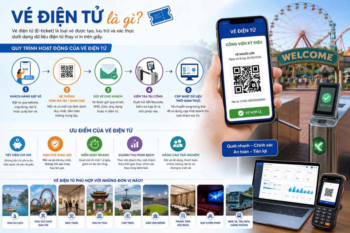Vé điện tử là gì? Lợi ích, cách sử dụng và ứng dụng thực tế