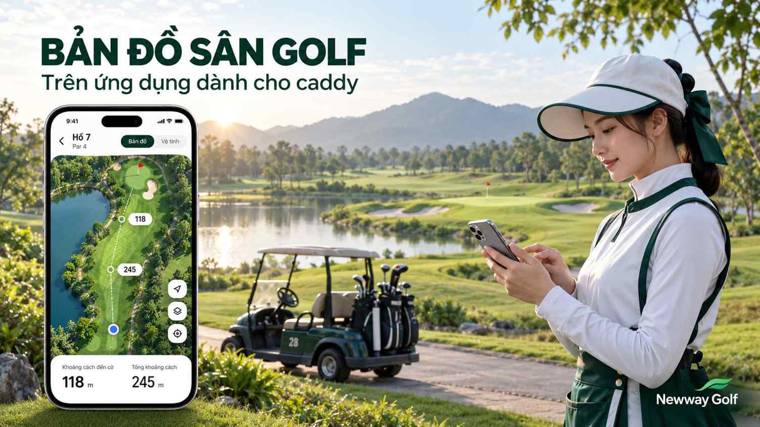 Tích hợp bản đồ sân golf trên ứng dụng dành cho caddy