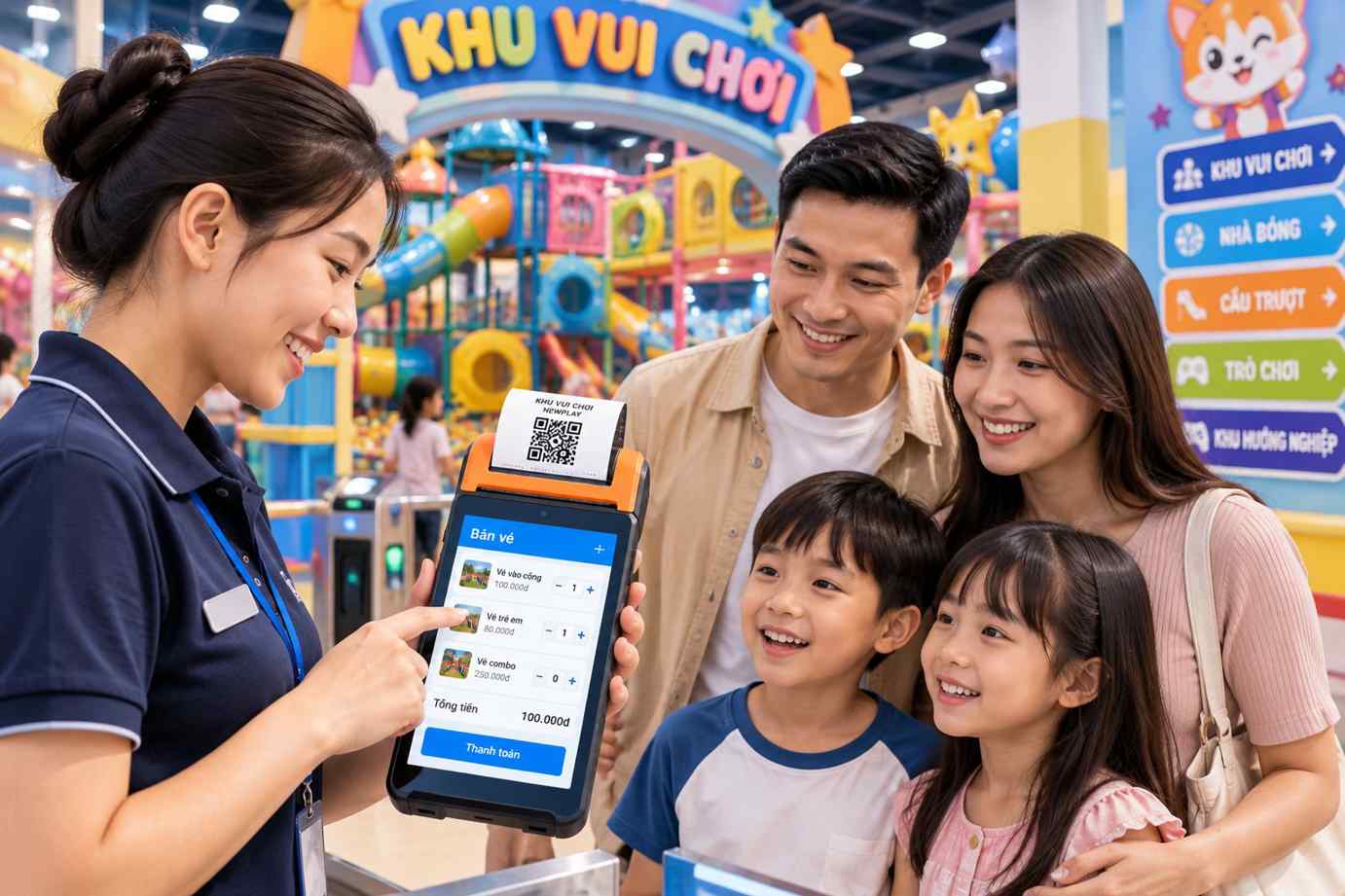 bán vé khu vui chơi trong nhà