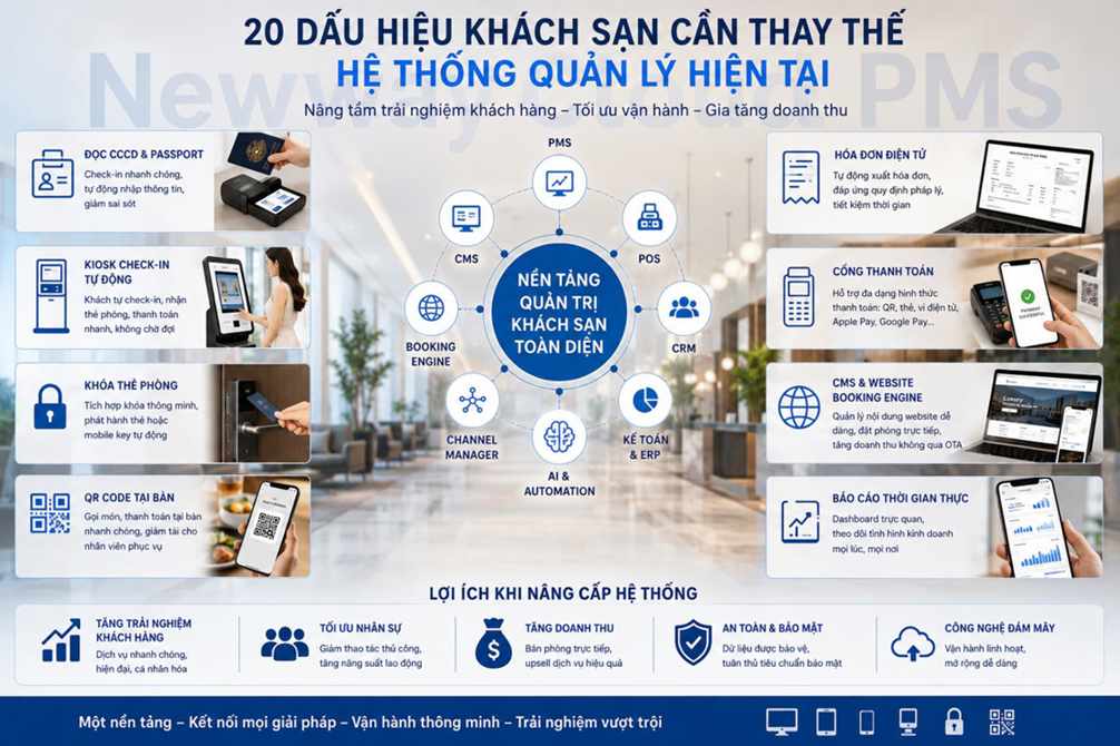 20 Dấu Hiệu Khách Sạn Cần Thay Thế Hệ Thống Quản Lý Hiện Tại