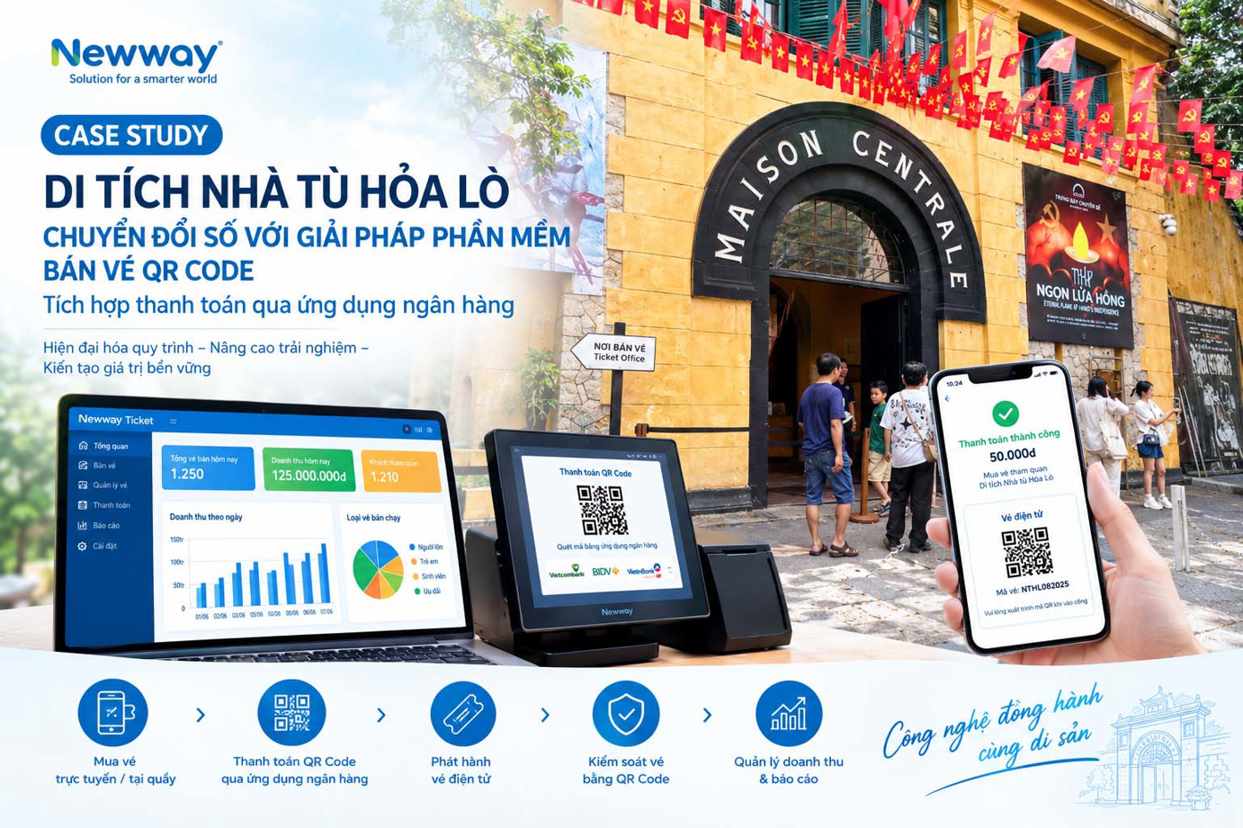 Di tích nhà tù hỏa lò chuyển đổi số bán vé qrcode