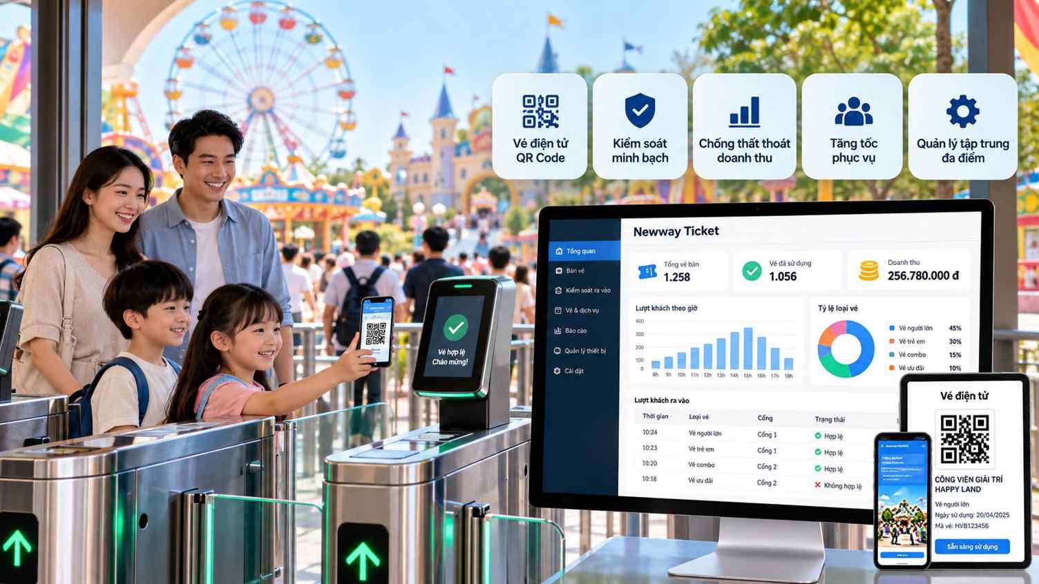 Kiểm soát ra vào khu vui chơi hiệu quả