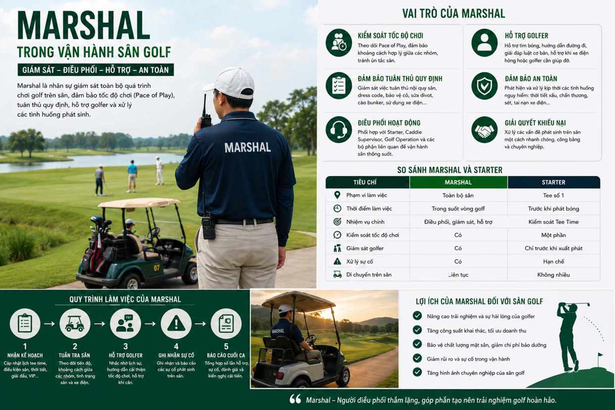 Marshal là gì? Vai trò của Marshal trong vận hành sân golf chuẩn quốc tế
