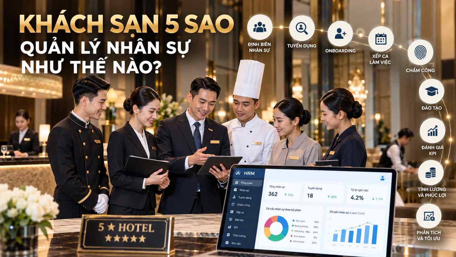 Khách sạn 5 sao quản lý nhân sự như thế nào? Quy trình &amp; giải pháp