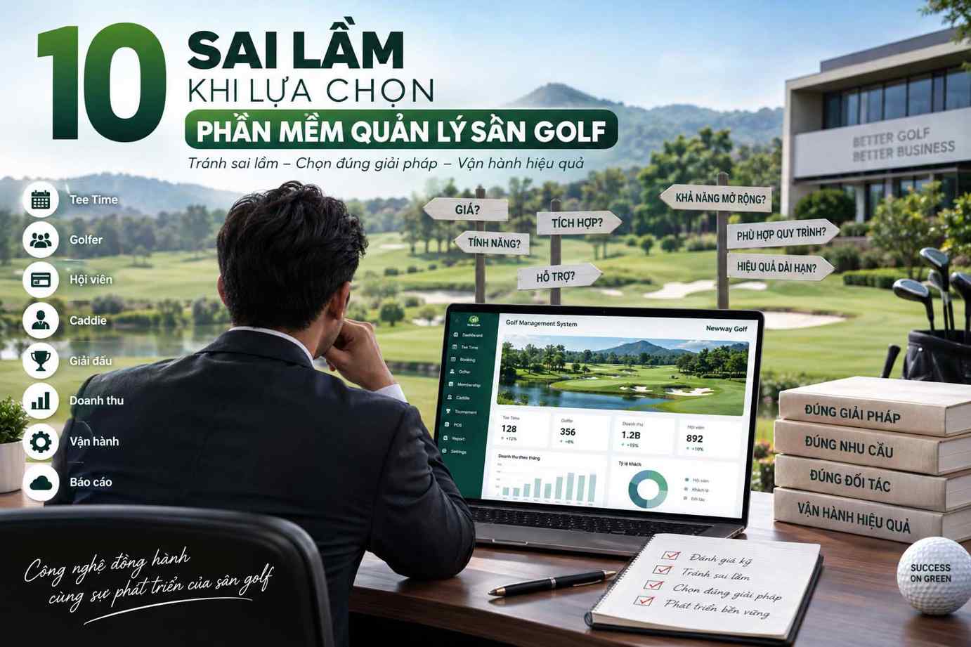 Sai lầm phổ biến khi lựa chọn phần mềm golf