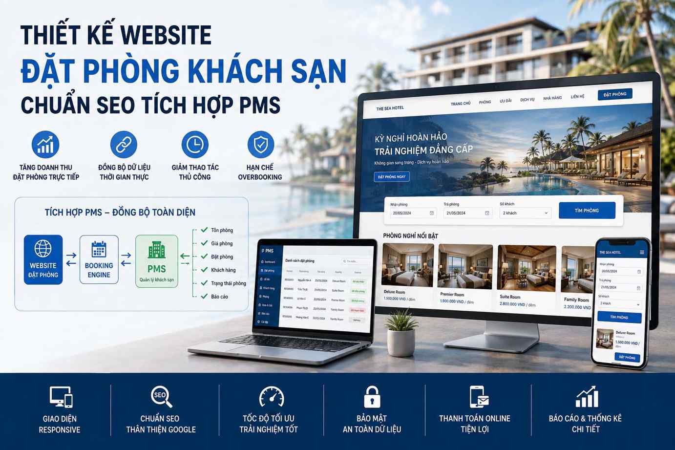 Thiết kế website đặt phòng khách sạn chuẩn seo