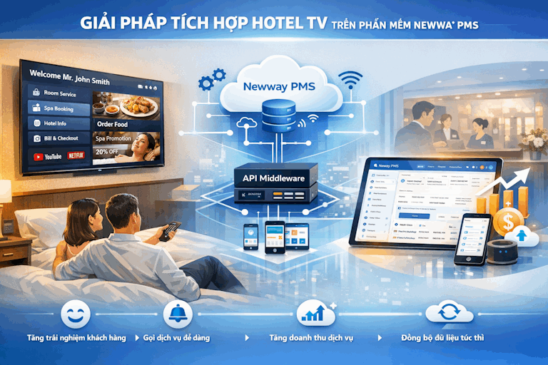 Giải pháp tích hợp Hotel TV trên Newway PMS – Nâng tầm trải nghiệm khách sạn